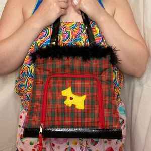Vintage plaid Scottie dog purse